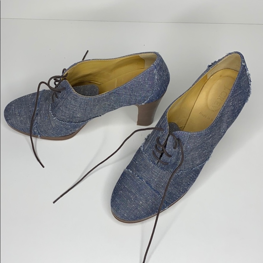 Jcrew chambray Italian heels